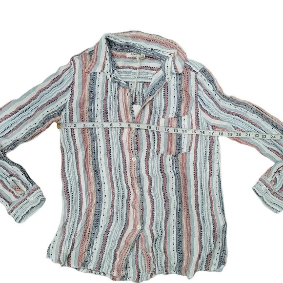 DYLAN LUX SLUB STRIPE SHIRT MULTI - Picture 13 of 13